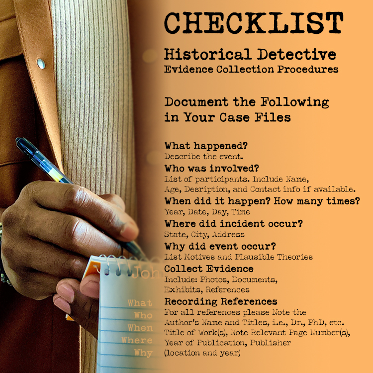 Historical Detective Evidence Collection Prodedures